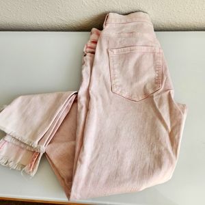 Express Super Cute Like New light pink acid wash high rise jean leggings